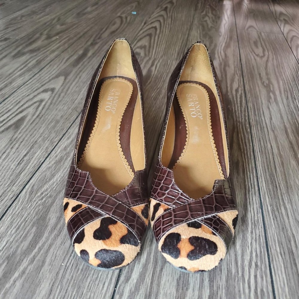 Franco Sarto Leopard Heels 8.5 - Picture 2 of 5
